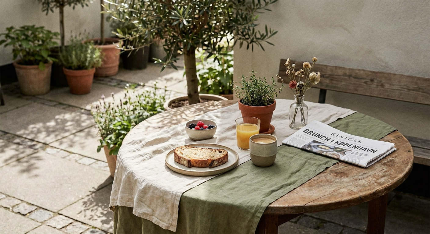 Caféer med gårdhave i København til brunch